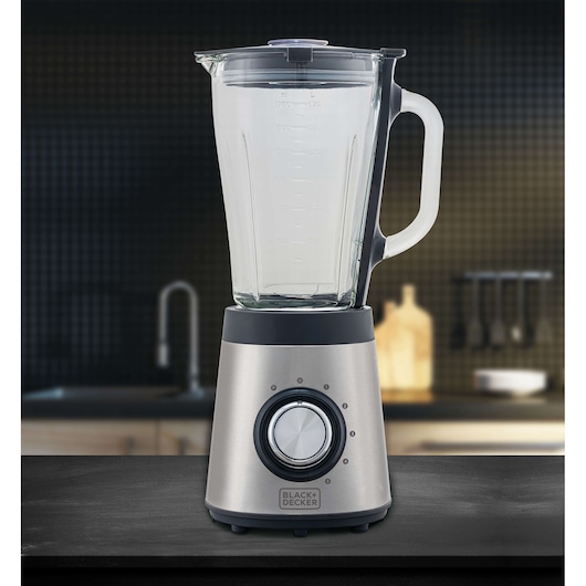 GOURMAND GRIS -  LIQUIDIFICADOR EM INOX COM JARRA DE VIDRO, 5 VELOCIDADES + PULSAR, SISTEMA SAFE CLICK, 700W, 220V