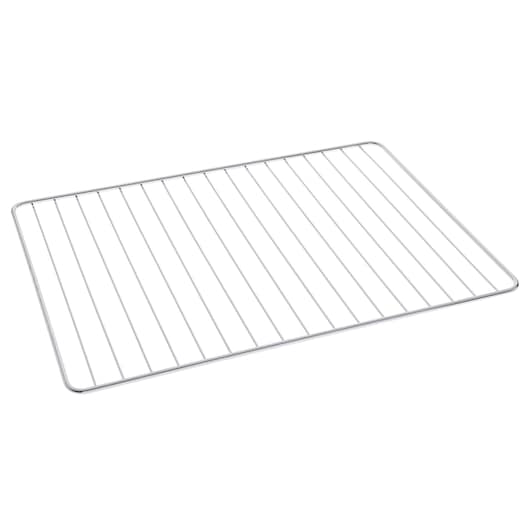BLACKDECKER FT46 oven rack, chrome metal, rectangular, angled product photo on white background.