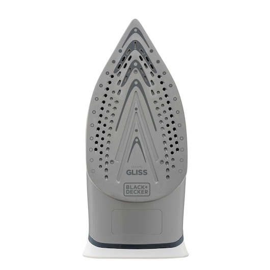 BLACKDECKER FX3060 ceramic iron soleplate, gray color, front view, photography product category