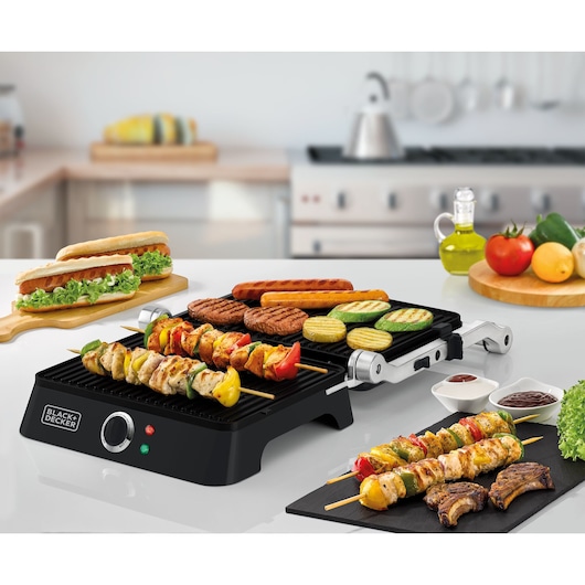 BD electric lunch box application photo hamburguers and chiken