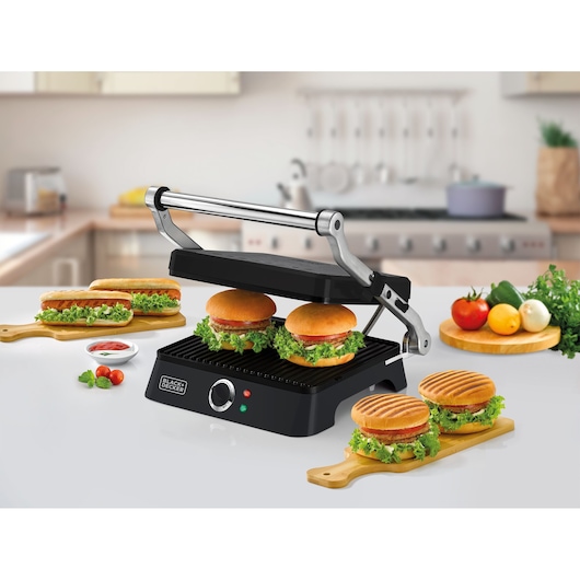 BD electric lunch box application photo hamburguers and chiken