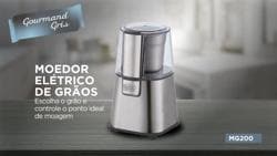 Video MOEDOR ELÉTRICO DE CAFÉ E GRÃOS GOURMAND GRIS 220V